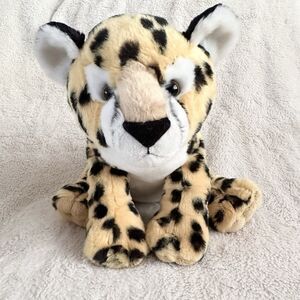 Aurora Destination Nation Cheetah Leopard Plush Toy Cat 10” Realistic Sitting